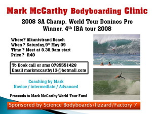 Mark McCarthy Bodyboarding Clinic - Richards Bay poster
