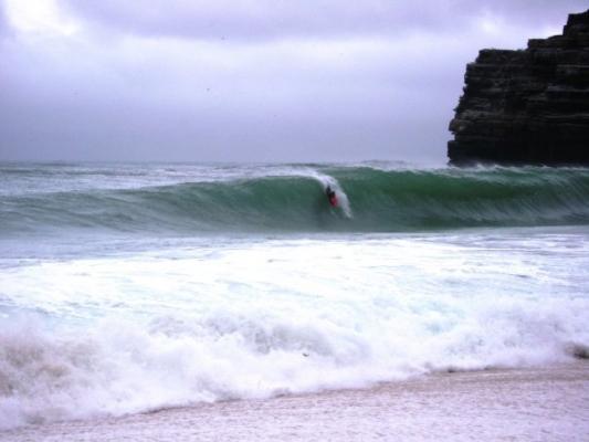 Julian Jeffrey, take off at Dias Beach