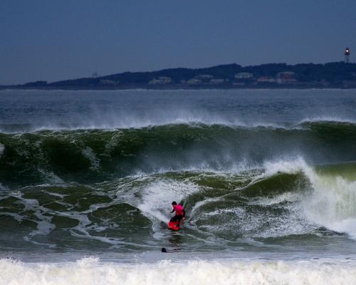 Robert Starke, dropknee forehand cutback at Big Bay