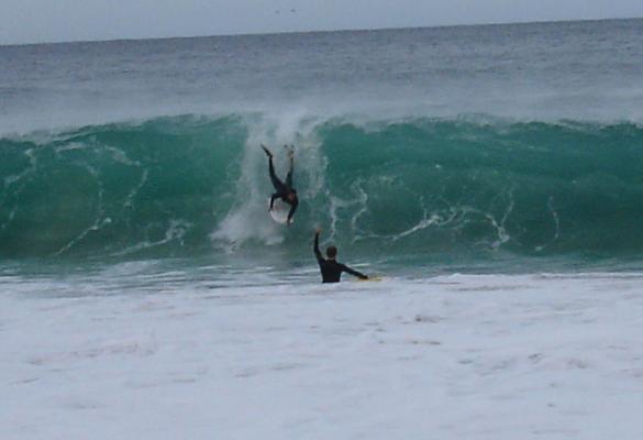 Keith Rowe-Wilson, freefall at Dias Beach