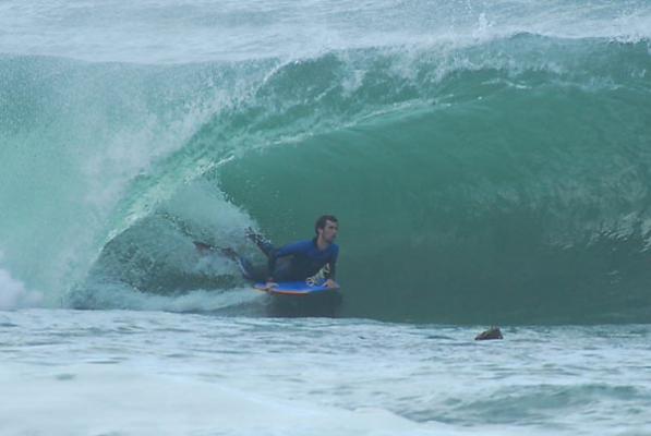 Jason Smuts, tube/barrel at Kalk Bay