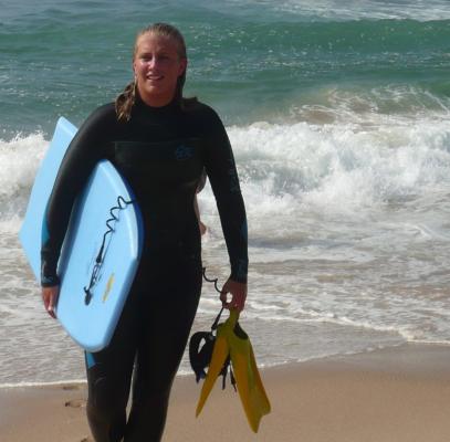 Carlota Espirito Santo at Praia Grande, Sintra