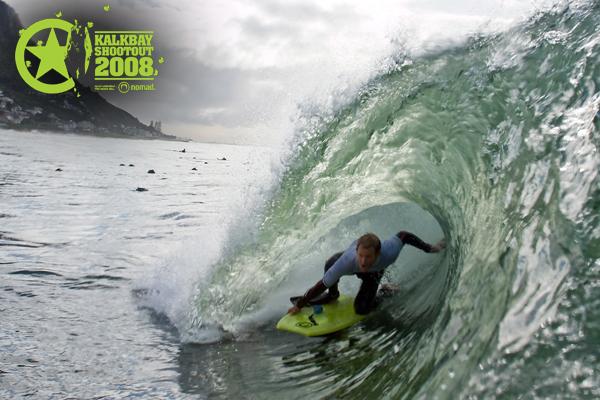 Sacha Specker, dropknee forehand tube/barrel at Kalk Bay