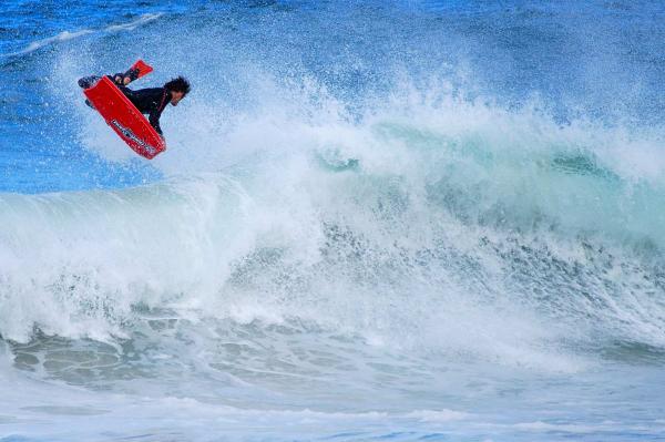 Daniel Worsley, reverse 360 air at Koeel Bay