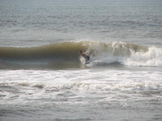 Garth Lloyd, dropknee forehand bottom turn at Tekweni