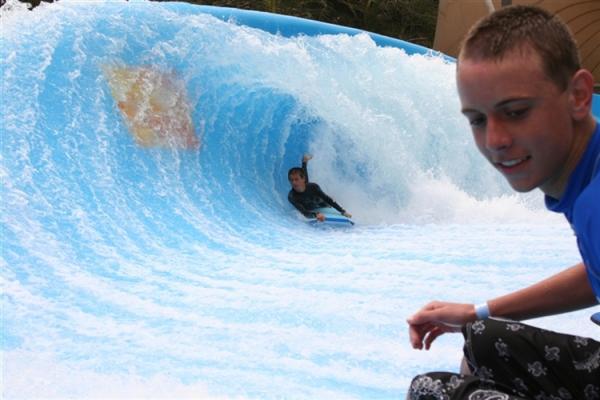 Kyle Cabano, tube/barrel at Wavehouse (Durban)