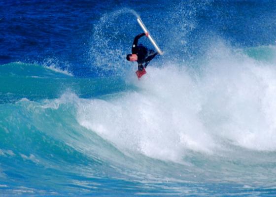 Wesley Potts, ARS (air roll spin) at Caves - see Koeel Bay (Caves)