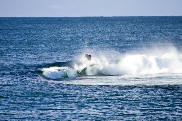Jared Houston, reverse 360 air at Shark Island