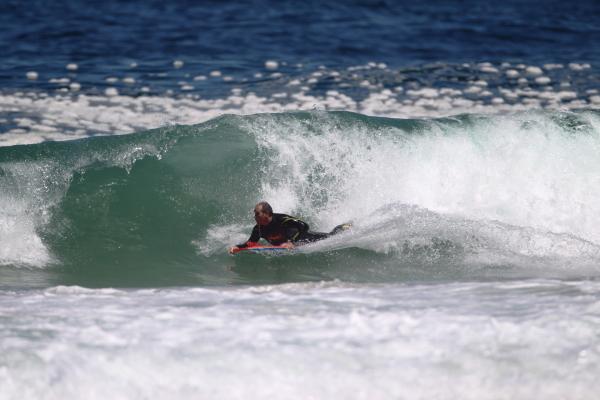 Len Bradford at Koeel Bay (Caves)