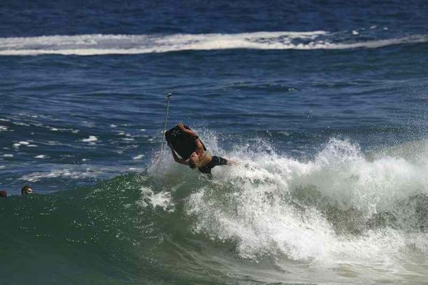 Matthew Lombard, air roll at Koeel Bay (Caves)