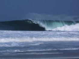 Douglas Cockwell :: Duggy on a bomb at Puerto Escondido