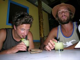 Attie and Riaan looking like they had one too many Magarita'z