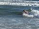 Sean Tarr :: Small break at Stanford beach near Hermanus. The water was icy and I had no wetsuit or fins, surfing on a board I found lying in the river. ')