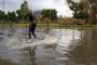 Peter Lambert :: Puddleboogie: a flooded road near somerst mall was put to good use.  